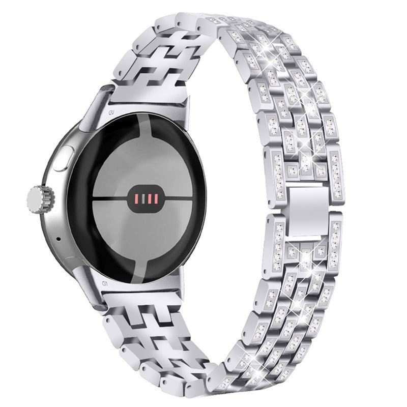 Metal Watch Strap for Google Pixel Watch 2 Pixel Watch 5 Beads 5 Rows Bling Rhinestone Wrist Band Replacement Metal Watch Strap for Google Pixel Watch 2 Pixel Watch 5 Beads 5 Rows Bling Rhinestone Wrist Band Replacement